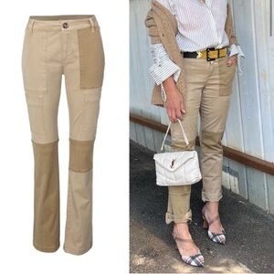 NWT Cabi Captain Pant Khaki Patchwork Size 8 #4510‎